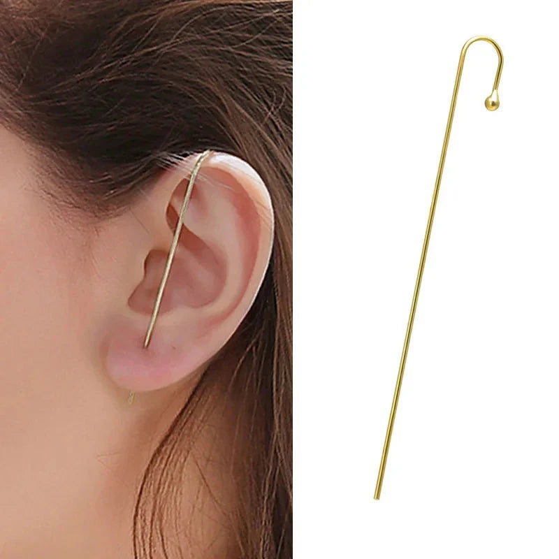 Boucle d'Oreille Grimpeur Cristal Plaqué Or