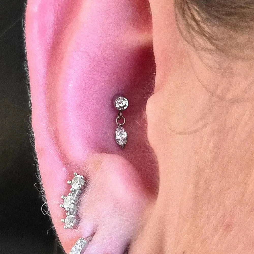 Piercing Tragus Titane Zircon