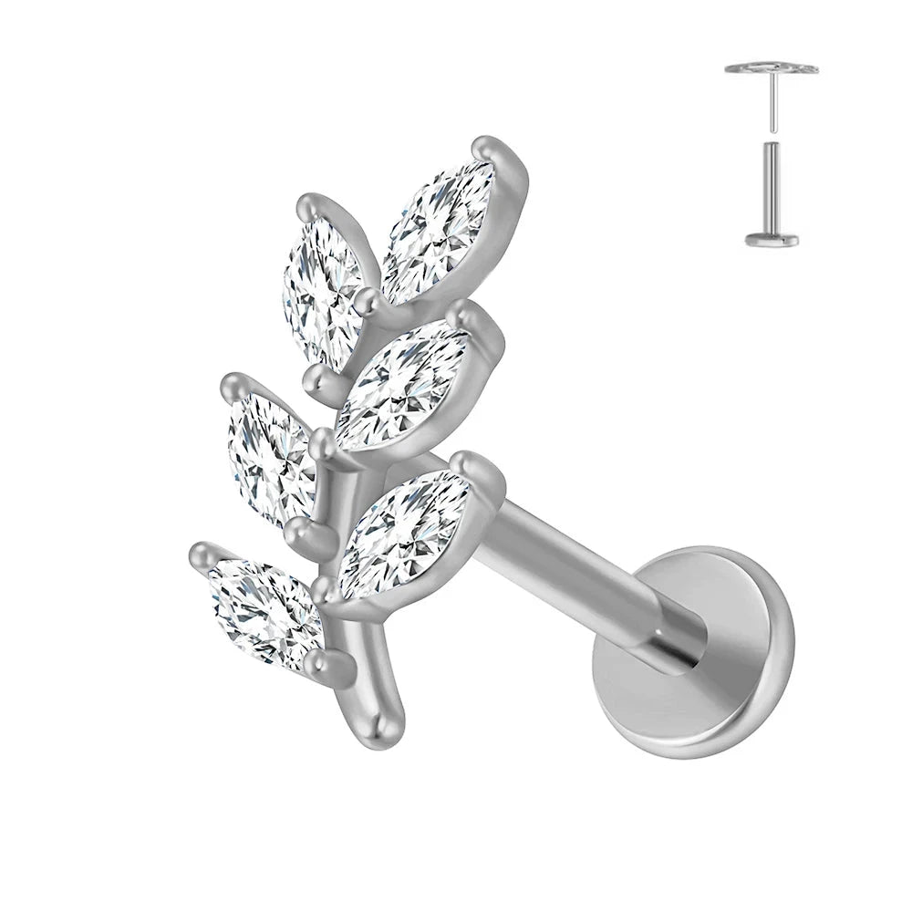 Collection Piercings Titane — Designs Fleurs Élégants