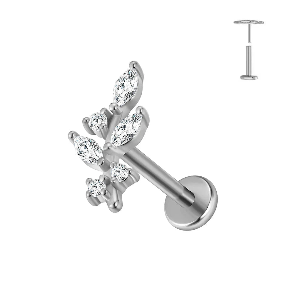 Collection Piercings Titane — Designs Fleurs Élégants