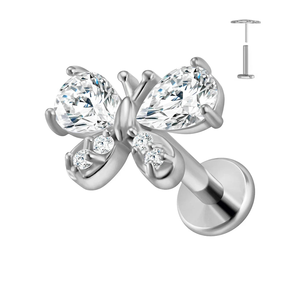 Collection Piercings Titane — Designs Fleurs Élégants