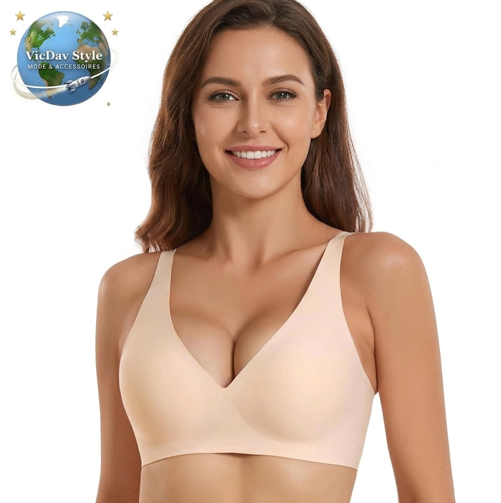 Soutien-Gorge Sans Armatures Confort Absolu 🎁 Achetez-en 1, le 2ème à -15% — Push-Up Invisible & Bretelles Réglables