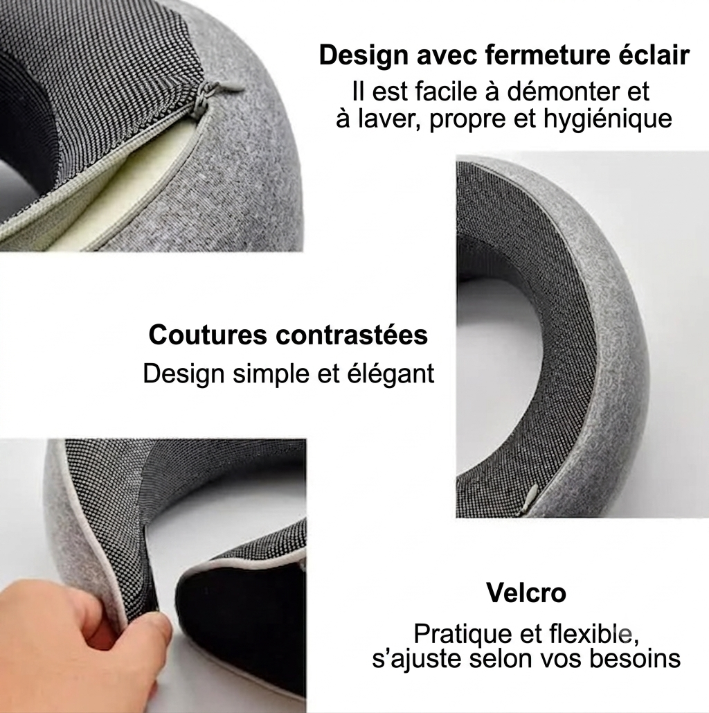 Arrive Reposé, Pas Courbaturé  Coussin de Voyage Premium