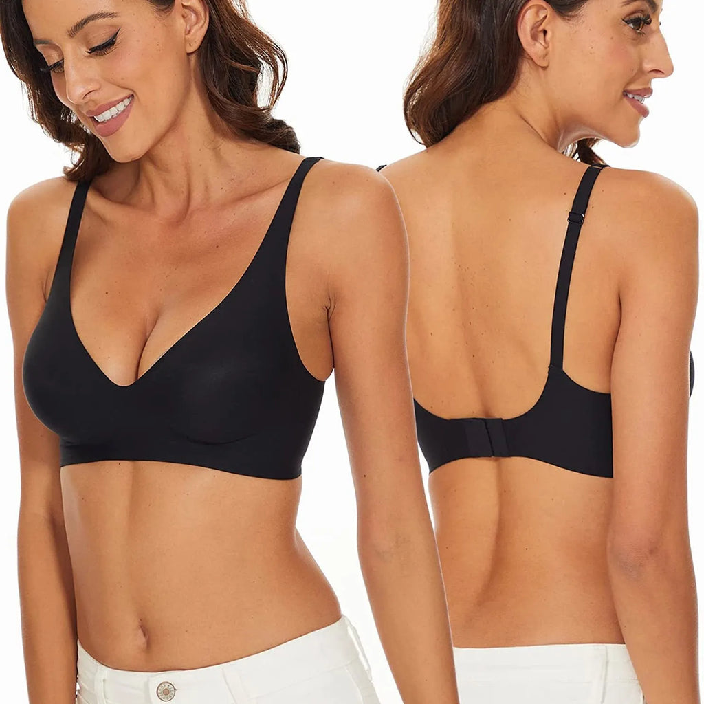 Soutien-Gorge Sans Armatures Confort Absolu 🎁 Achetez-en 1, le 2ème à -15% — Push-Up Invisible & Bretelles Réglables