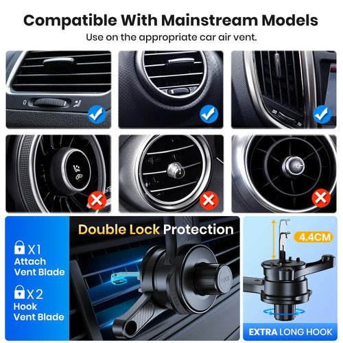 Support Téléphone Voiture TOPK 360° - Bras Extensible 3 Points
