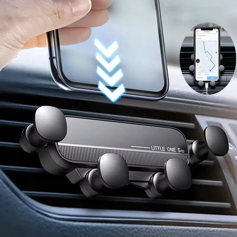 Support Téléphone Voiture Gravité - Fixation Grille Aération