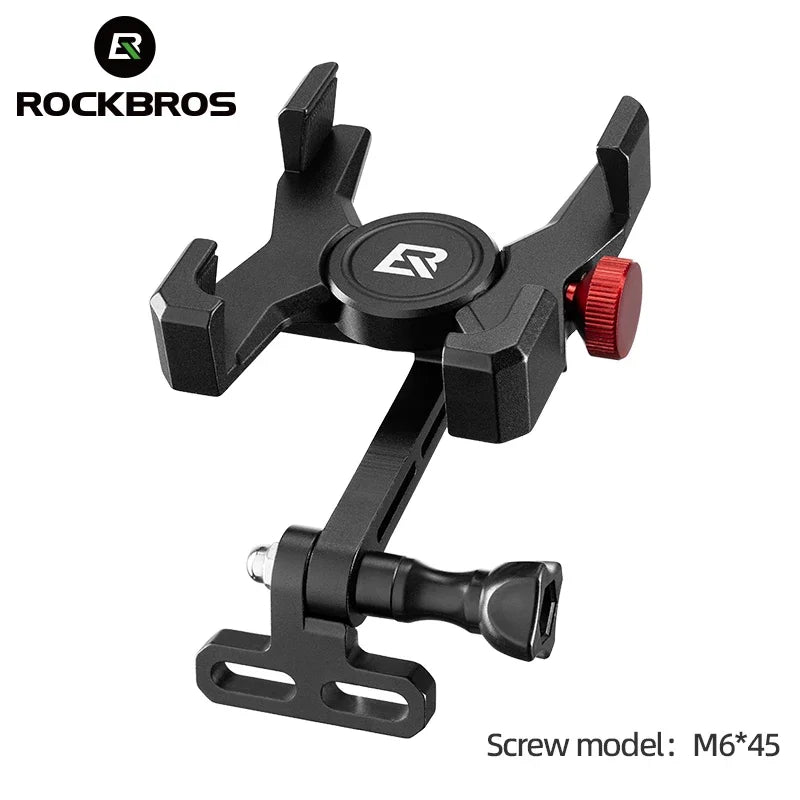 Support Téléphone Vélo ROCKBROS – Aluminium Haute Résistance – 4,7"-7,09" – Guidon, Potence ou Tête de Fourche