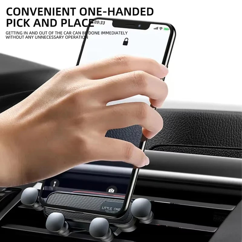 Support Téléphone Voiture Gravité - Fixation Grille Aération