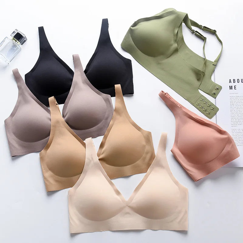 Soutien-Gorge Sans Armatures Confort Absolu 🎁 Achetez-en 1, le 2ème à -15% — Push-Up Invisible & Bretelles Réglables