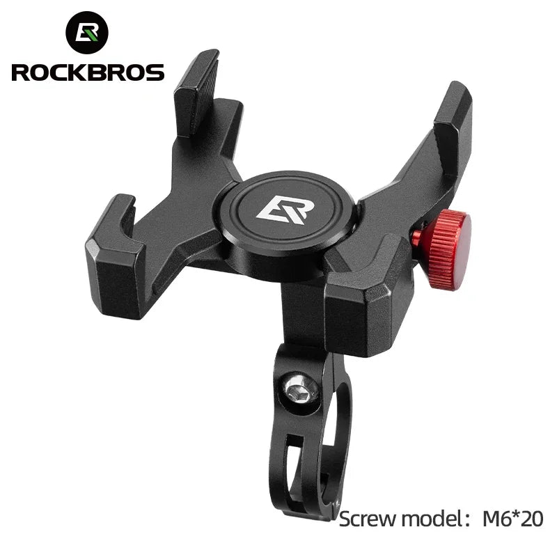Support Téléphone Vélo ROCKBROS – Aluminium Haute Résistance – 4,7"-7,09" – Guidon, Potence ou Tête de Fourche
