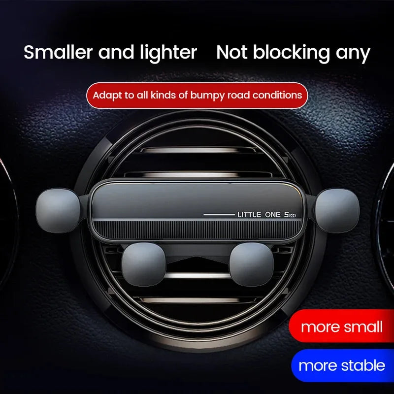 Support Téléphone Voiture Gravité - Fixation Grille Aération