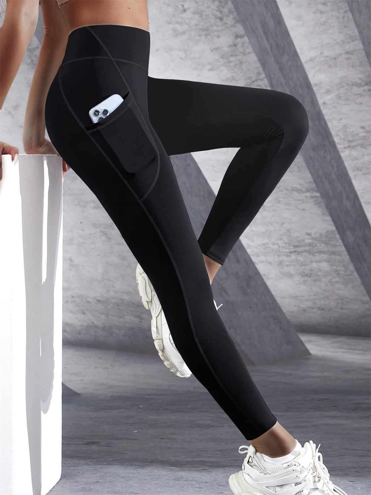 Legging Taille Haute Femme – Yoga, Fitness & Running avec Poches « 🎁 1 acheté = le 2ème à -15% »