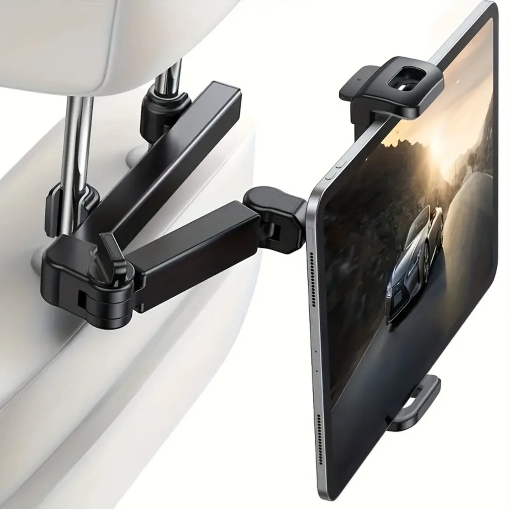 Support Tablette Appuie-tête Voiture – Rotation 360° – Compatible iPad & Smartphones 4,7"-12,9"