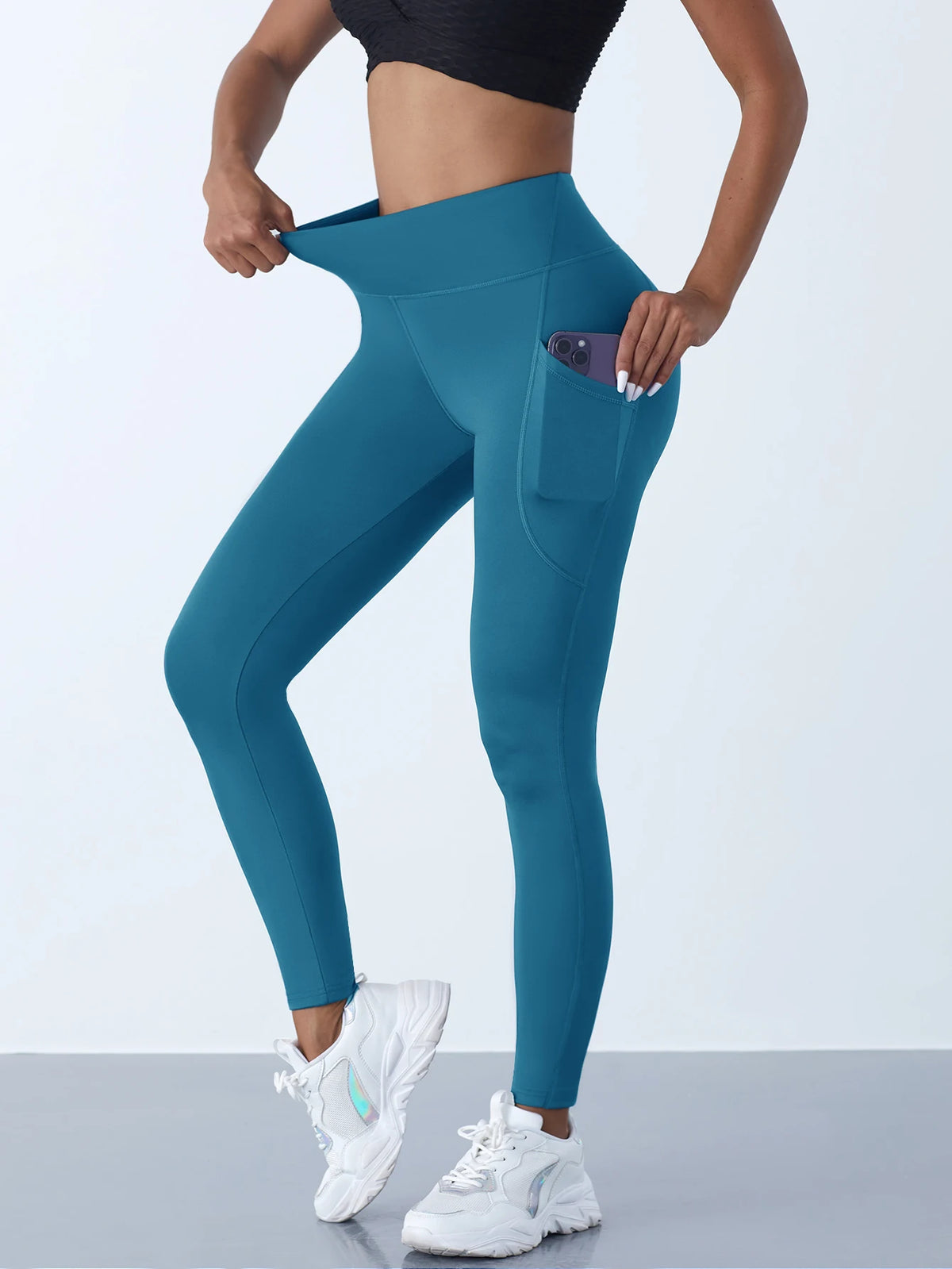 Legging Taille Haute Femme – Yoga, Fitness & Running avec Poches « 🎁 1 acheté = le 2ème à -15% »