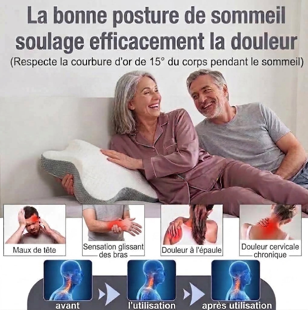 Oreiller Ergonomique Mémoire de Forme